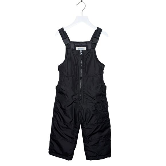 OshKosh B’Gosh Snow Bib Overalls Toddler 3T Black Insulated Water Resistant - Picture 1 of 8